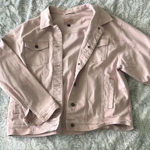 Pink denim jacket